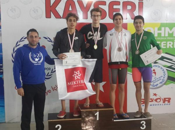 Türkiye Gençler Yüzme Şampiyonasında Öğrencimiz Özden SIRMACI Türkiye 1.si Oldu